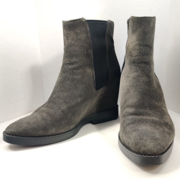 ASH Gong Bistro Suede Leather Wedge Chelsea Boots Women's Size EUR‎ 36 - Picture 5 of 16